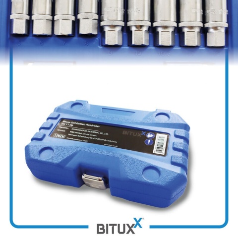 Zestaw wykrętaków do szpilek i śrub 9-16mm 1/2" 11 elementów