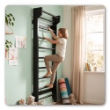 Drabinka gimnastyczna rehabilitacyjna drewniana czarna 195cm