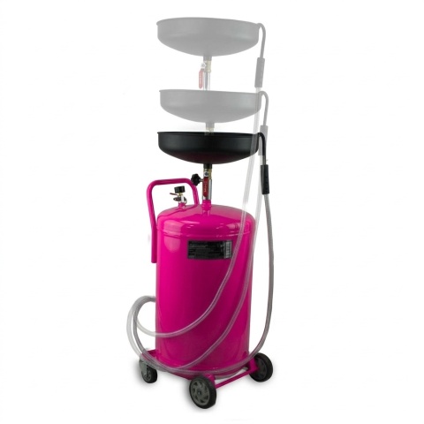 Mobilna zlewarka opróżniarka do oleju 80L magenta różowa