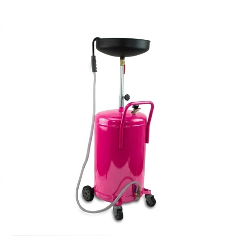 Mobilna zlewarka opróżniarka do oleju 80L magenta różowa