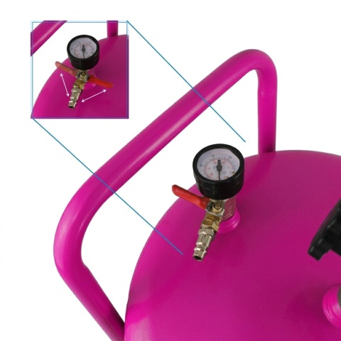 Mobilna zlewarka opróżniarka do oleju 80L magenta różowa