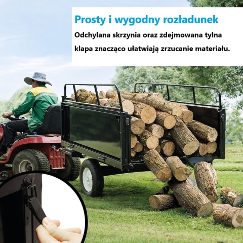 Przyczepka do Traktorka Kosiarki Wywrotka 540kg Bituxx