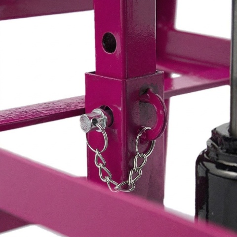 Rampy samochodowe z podnośnikiem hydraulicznym 2x2000kg magenta
