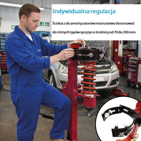 ŚCIĄGACZ DO SPRĘŻYN HYDRAULICZNY 2,5T WARSZTATOWY Z PEDAŁEM BITUXX