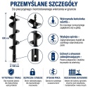 Świder do gleby / wiertło glebowe 100x600 mm