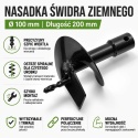 Wiertło/świder ziemny do ogordu/urobku ziemnego 100x200mm