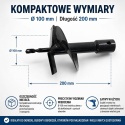 Wiertło/świder ziemny do ogordu/urobku ziemnego 100x200mm
