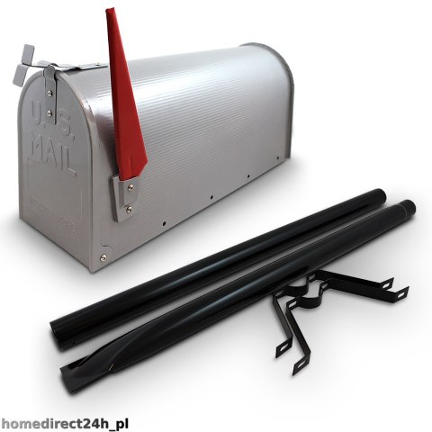 Skrzynka Amerykańska Pocztowa na Listy Gazety Srebrna USA POSTMAIL Skrzynka Amerykańska Pocztowa na Listy Gazety Srebrna USA POSTMAIL